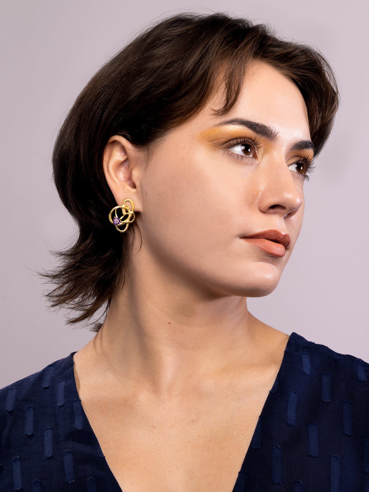 Droplet Earring with Stone