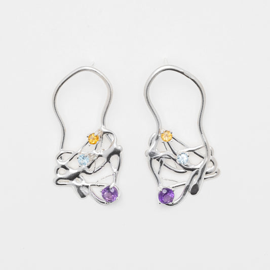 Confetti Oval Earring